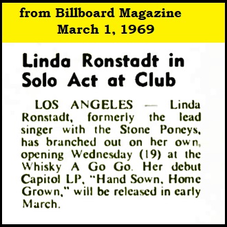 Linda Ronstadt goes solo