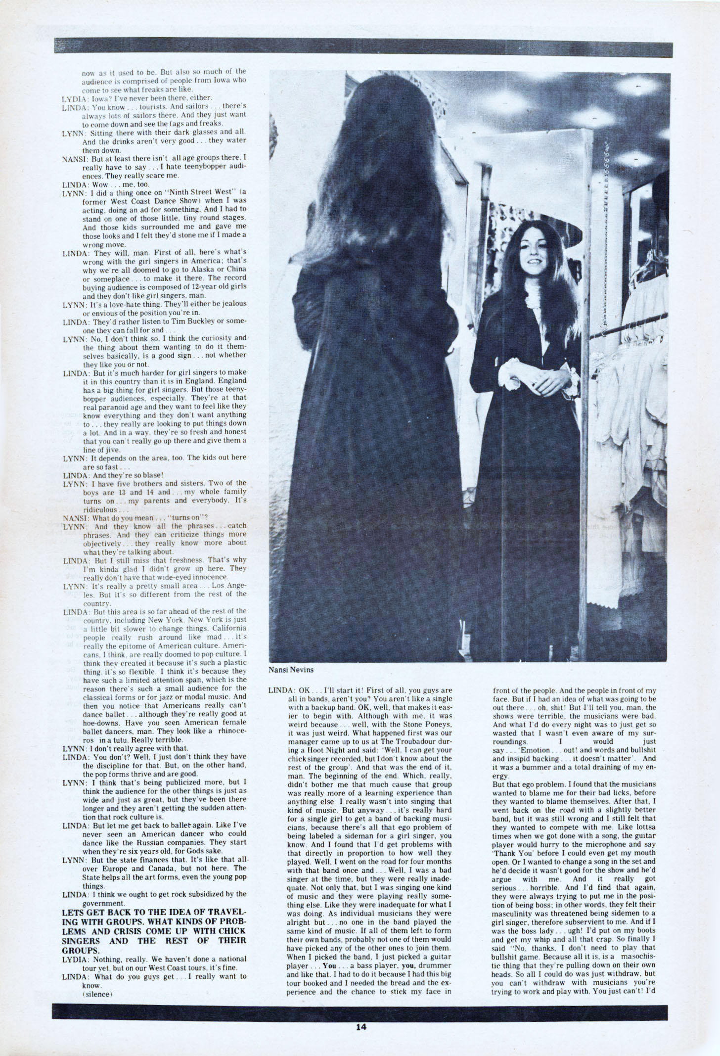 Linda Ronstadt 1969 interview Fusion