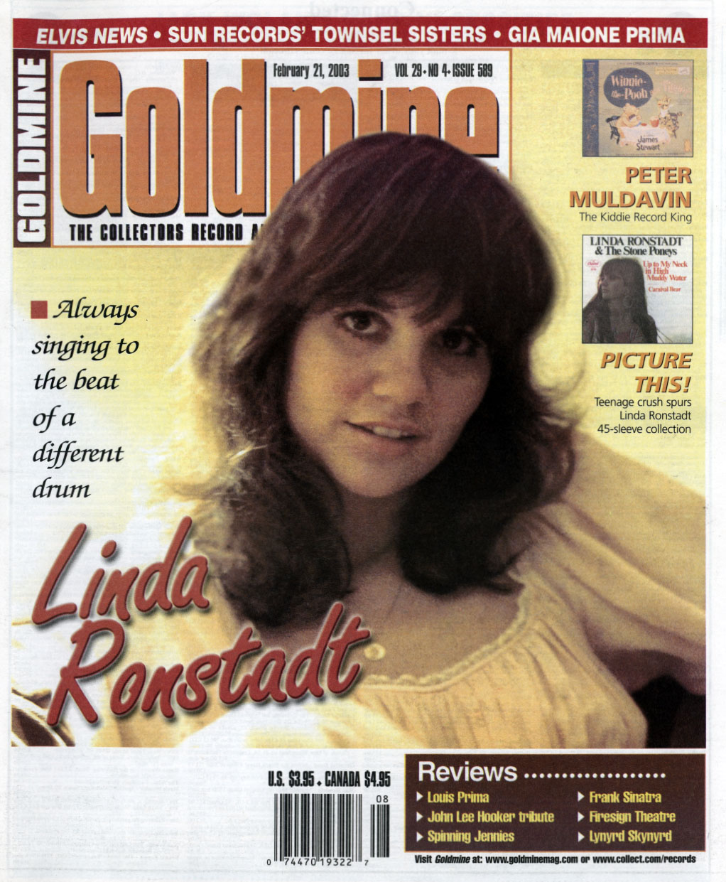 Linda Ronstadt Goldmine article + discography 2003