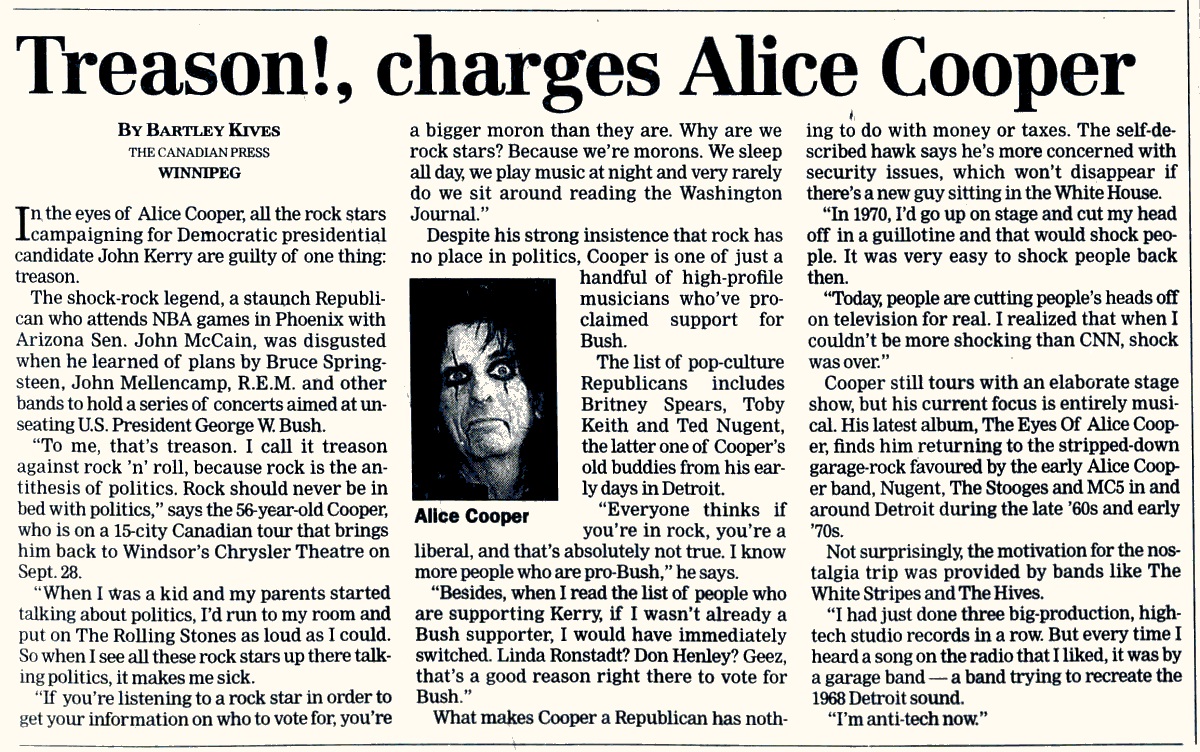 Alice Cooper dickhead