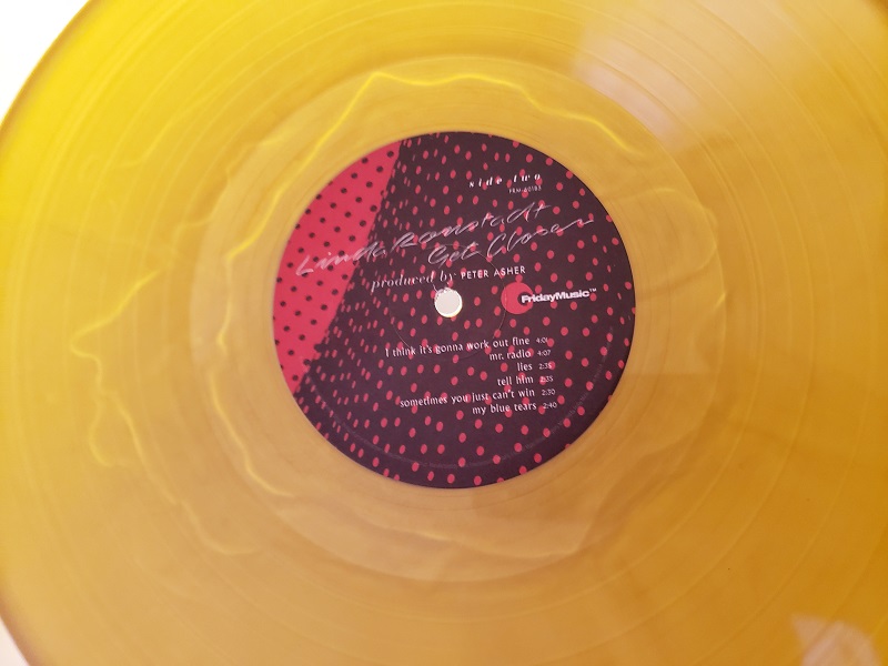 Linda Ronstadt Get Closer gold vinyl
